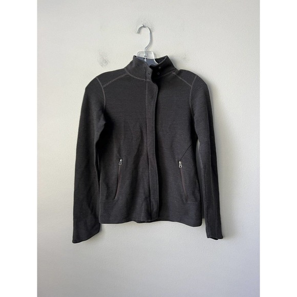 Ibex Women’s Merino Wool Blend Full Zip Jacket Sweatshirt Gray Size XS Outdoor - Picture 9 of 10